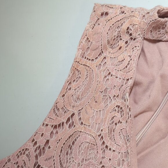 Another Story Sleeveless Lace Dress Bodycon Wrap Choker Floral Cocktail Party - Picture 10 of 13